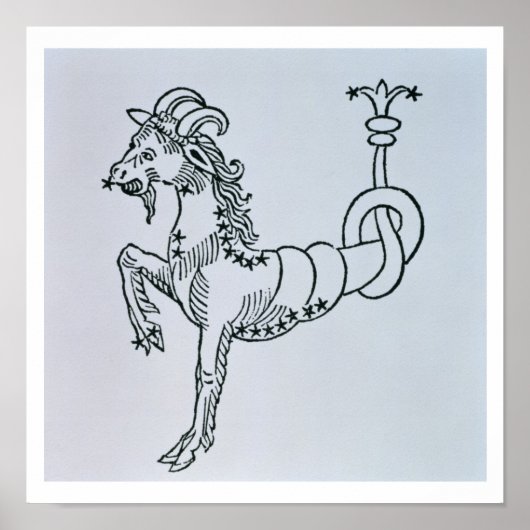 Capricorn (the Goat) an illustration from the 'Poe Poster (Vorne)
