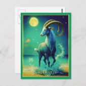 Capricorn the Sea Goat Zodiac Sign Postkarte (Vorne/Hinten)