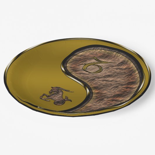 Capricorn the Seagoat Pappteller (Schrägansicht)