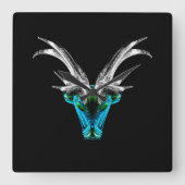 Capricorn – The Visionary Architect Quadratische Wanduhr (Vorderseite)