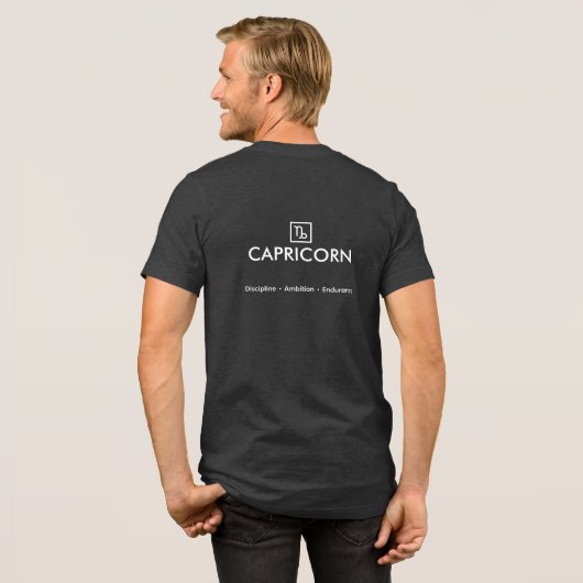 Capricorn – The Visionary Architect Tri-Blend Shirt (Rückseite voll)