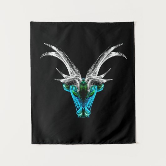 Capricorn – The Visionary Architect  Wandteppich (Vorderseite)