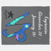 Capricorn Throw Blanket Fleecedecke (Vorderseite (Horizontal))