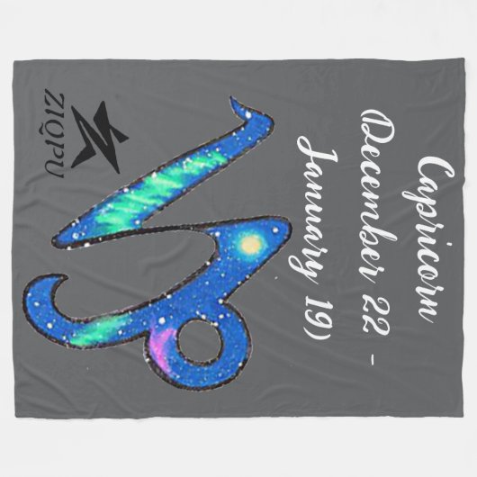 Capricorn Throw Blanket Fleecedecke (Vorderseite (Horizontal))