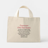 Capricorn Tote Bag Mini Stoffbeutel (Rückseite)