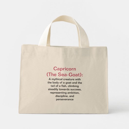 Capricorn Tote Bag Mini Stoffbeutel (Rückseite)