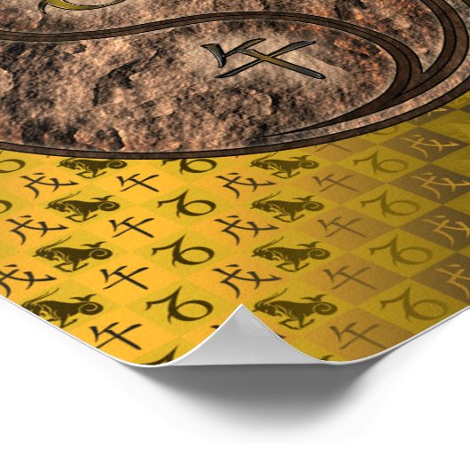 Capricorn und Erdpferd Poster (Ecke)