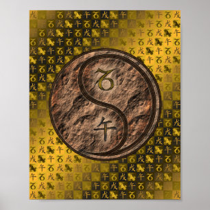 Capricorn und Erdpferd Poster