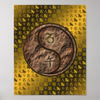 Capricorn und Erdpferd Poster