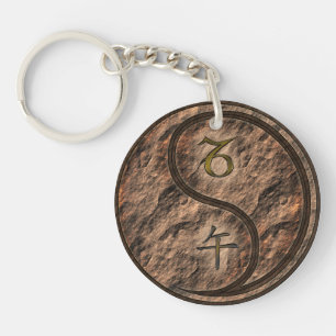 Capricorn und Erdpferd Schlüsselanhänger
