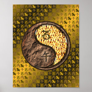 Capricorn und Feuerpferd Poster