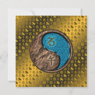 Capricorn und Wasserpferd Karte