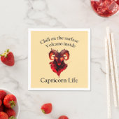 Capricorn Vibes. Zodiac-Geburtstag Serviette (Beispiel)
