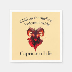 Capricorn Vibes. Zodiac-Geburtstag Serviette