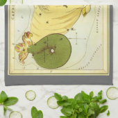 Capricorn Vintag Constellation, Urania-Spiegel Geschirrtuch (Gefaltet)