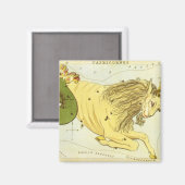 Capricorn Vintag Constellation, Urania-Spiegel Magnet (Vorderseite/Rückseite)