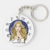 Capricorn & Virgo Akryllischer Schlüsselanhänger (Rückseite)