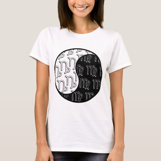 Capricorn Virgo yin yang zodiac Paar T-Shirt (Vorderseite)