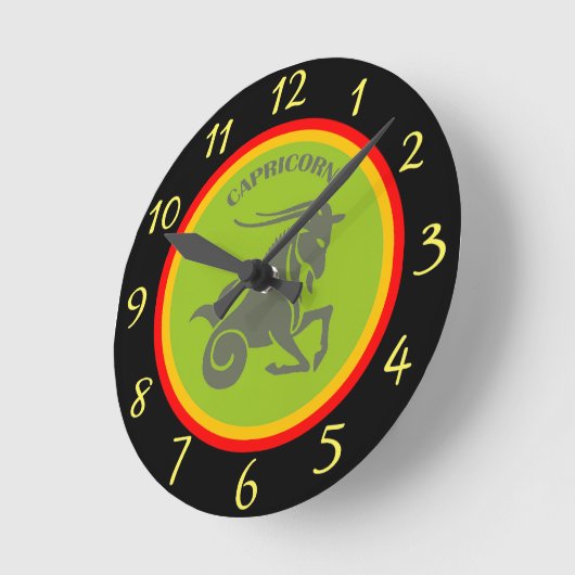 Capricorn Wall Clock Runde Wanduhr (Winkel)