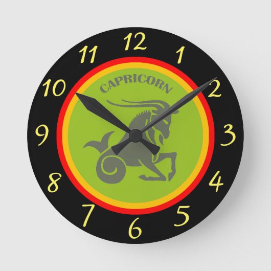 Capricorn Wall Clock Runde Wanduhr (Vorderseite)
