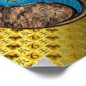 Capricorn & Water Dragon Poster (Ecke)