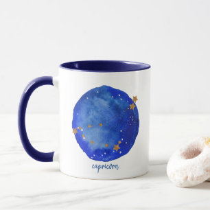 Capricorn Watercolor Sky Constellation Zodiac Tasse