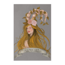 Capricorn Woman Fantasy Acrylic Wall Art