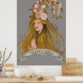 Capricorn Woman Fantasy Acrylic Wall Art Poster (Küche)