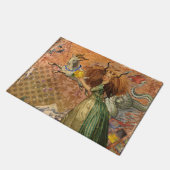 Capricorn Woman Goat Whimsical Fun Fußmatte (Schrägansicht)