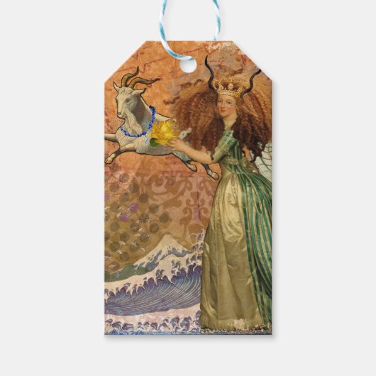 Capricorn Woman Goat Whimsical Fun Geschenkanhänger (Vorderseite)