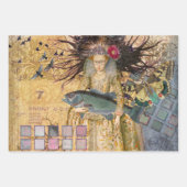 Capricorn Woman Goat Whimsical Fun Geschenkpapier Set (Vorderseite 3)