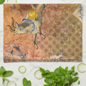 Capricorn Woman Goat Whimsical Fun Geschirrtuch (Gefaltet)