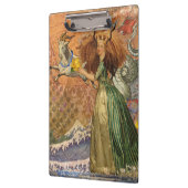 Capricorn Woman Goat Whimsical Fun Klemmbrett (Links)