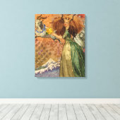 Capricorn Woman Goat Whimsical Fun Leinwanddruck (Insitu (Holzboden))