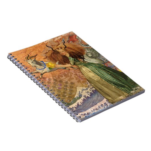 Capricorn Woman Goat Whimsical Fun Notizblock (Rechte Seite)