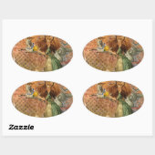 Capricorn Woman Goat Whimsical Fun Ovaler Aufkleber (Blatt)