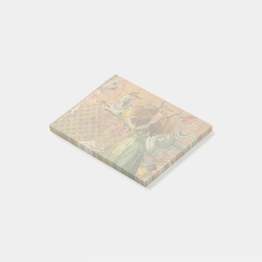 Capricorn Woman Goat Whimsical Fun Post-it Klebezettel (angewinkelt)