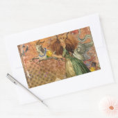 Capricorn Woman Goat Whimsical Fun Rechteckiger Aufkleber (Umschlag)