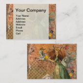 Capricorn Woman Goat Whimsical Fun Visitenkarte (Vorne/Hinten)