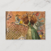 Capricorn Woman Goat Whimsical Fun Visitenkarte (Rückseite)