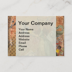 Capricorn Woman Goat Whimsical Fun Visitenkarte