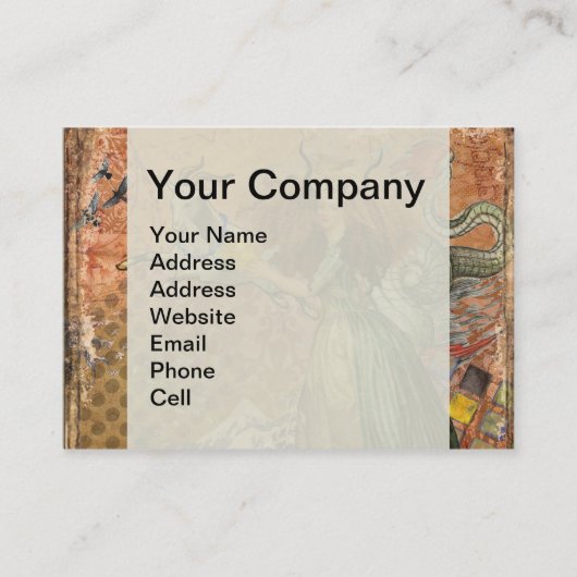 Capricorn Woman Goat Whimsical Fun Visitenkarte (Vorderseite)