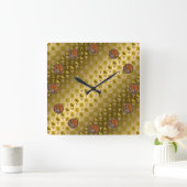 Capricorn & Wood Rat Quadratische Wanduhr (Zuhause)