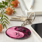 Capricorn Yin Yang Schlüsselanhänger (Seite)