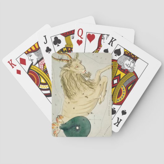 Capricorn, Zehnte astrologische Zodiaka-Zeichen Spielkarten (Rückseite)
