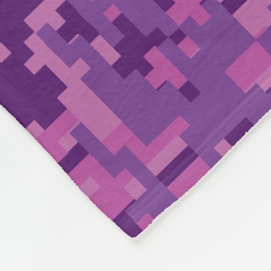 Capricorn-Zeichen auf Fuchsia Digital Camouflage Fleecedecke (Ecke)