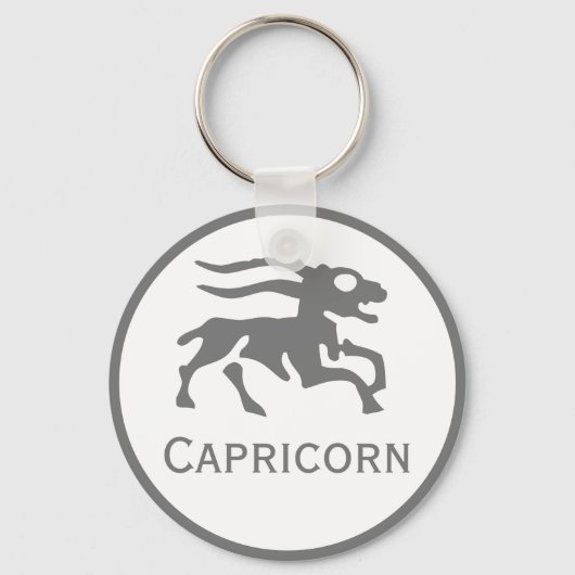 Capricorn-Zeichen des Zodiac-Designs Schlüsselanhänger (Vorderseite)