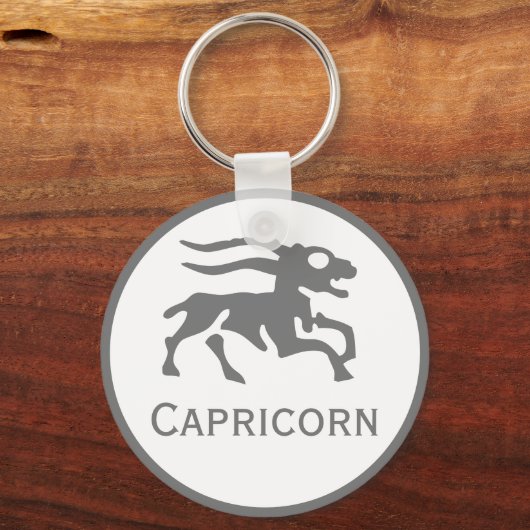 Capricorn-Zeichen des Zodiac-Designs Schlüsselanhänger (Vorderseite)