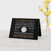 Capricorn-Zeichen des Zodiaks, Astrologische Karte (Gelbe Blume)
