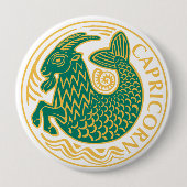 Capricorn-Zeichen des Zodiaks auf Button (Vorderseite)